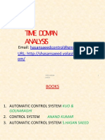 Time Domain Analysis of First Order Systems