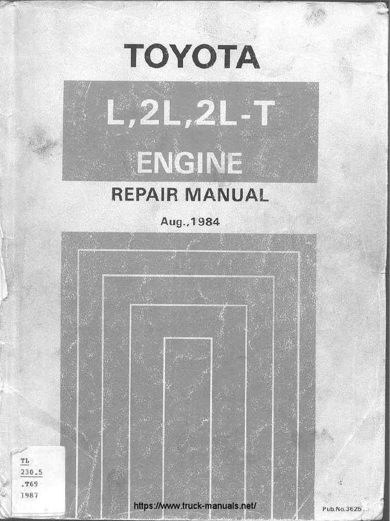 Toyota L T 2l Engine Repair Manual PDF | PDF | Manufacturing
