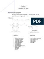 Práctica 7: Isomería Cis - Trans Investigación Conceptual