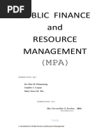 Public Finance and Resource Management (MPA) : Submitted by