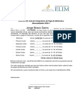 Acta Compromiso de Pago Matrícula y Penciones PDF