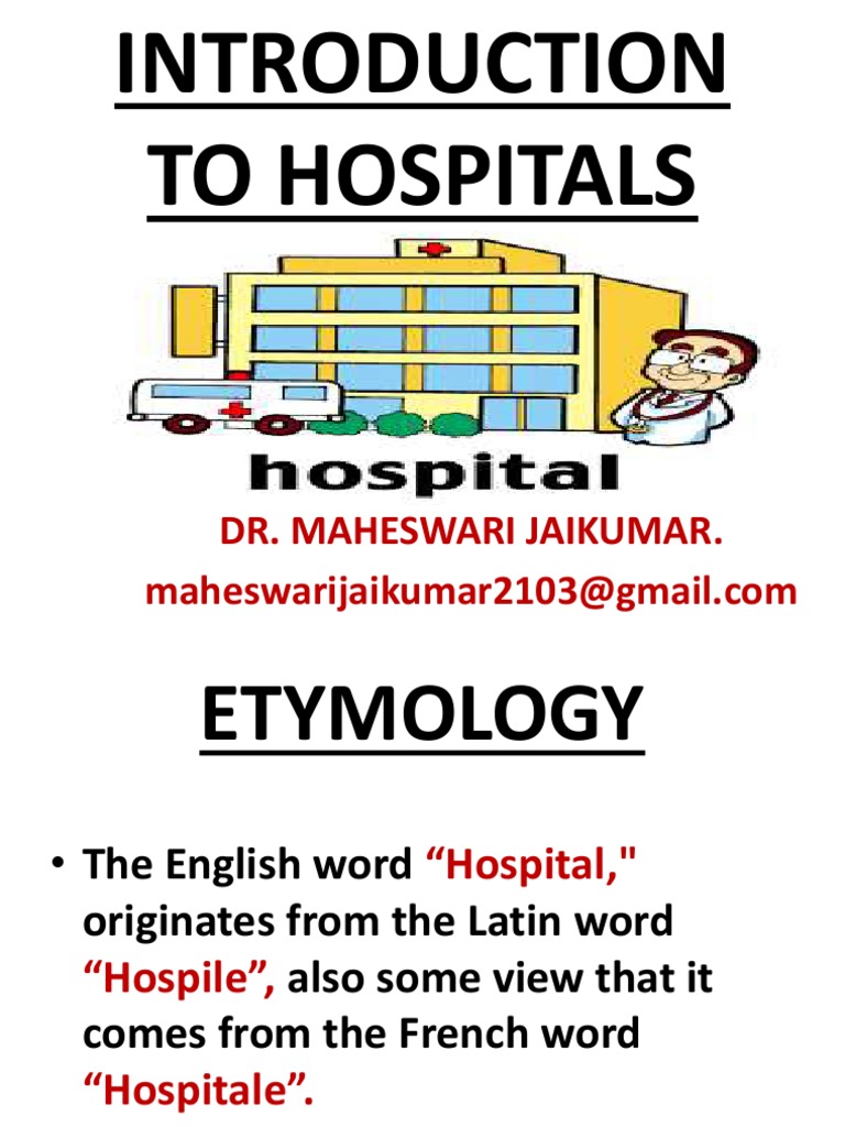 Etymology and Functions of Hospitals | PDF | Hospital | Mental Health