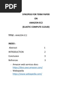 Synopsis For Term Paper ON Amazon Ec2 (Elastic Compute Cloud)