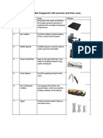 Q1. Prepare A List of Bar Equipment With Pictures and Their Uses