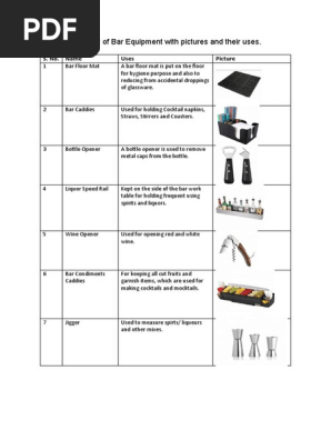 bar equipments
