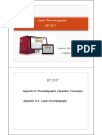 Liquid Chromatography BP 2017: Appendix III Chromatographic Separation Techniques