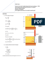 A. Force Acting On The Gate:: Solution