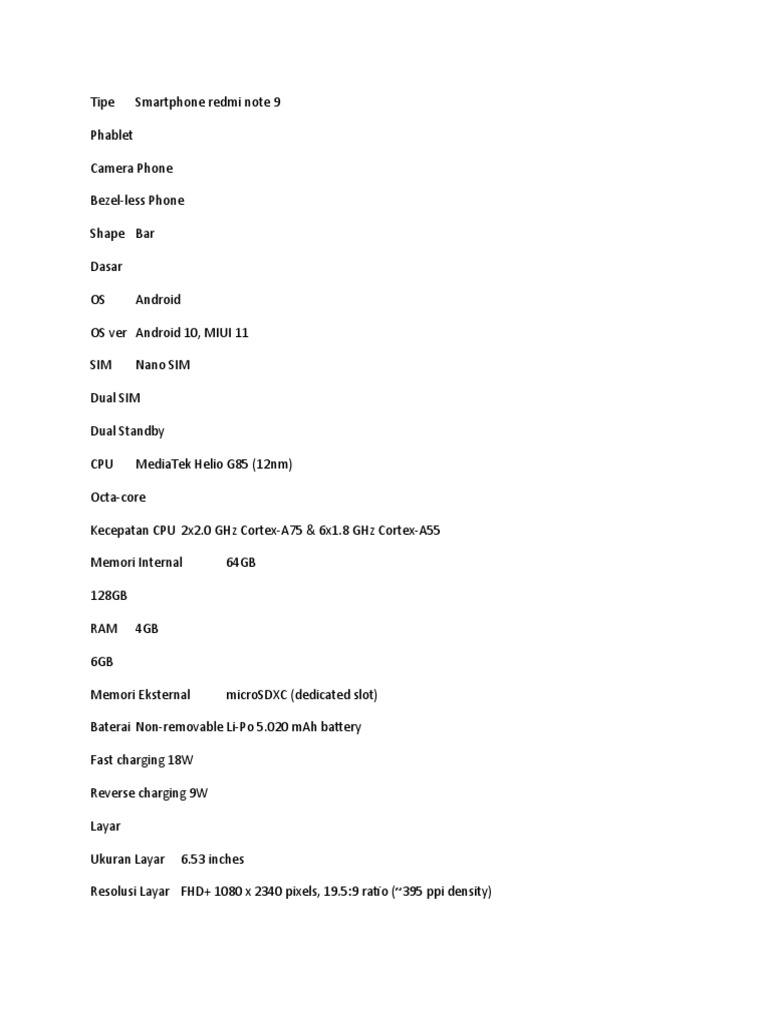 Redmi Note 9 | PDF
