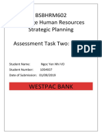 BSBHRM602 Manage Human Resources Strategic Planning Assessment Task Two: Project