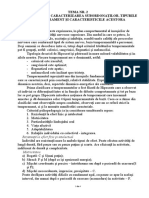 Tema Nr. 2 Cunoaşterea Şi Caracterizarea Subordonaţilor. Tipurile de Temperament Şi Caracteristicile Acestora