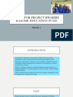 Plans For Project Rwarire Basome Education Fund: Phase 2