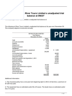 The Following Is River Tours Limited S Unadjusted Trial Balance at