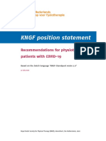 KNGF Position Statement: Recommendations For Physiotherapy in Patients With COVID-19
