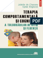 Juliette de Chassey Sylvie Brignone Terapia Comportamentală Şi Cognitivă A Tulburărilor de Ritm Şi Fluenţă PDF