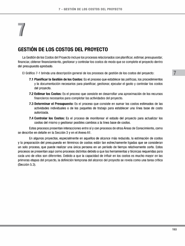 Lectura Obligatoria - Gestión de Los Costos Del Proyecto PDF | PDF