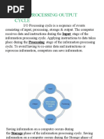 Input Processing Output Cycle