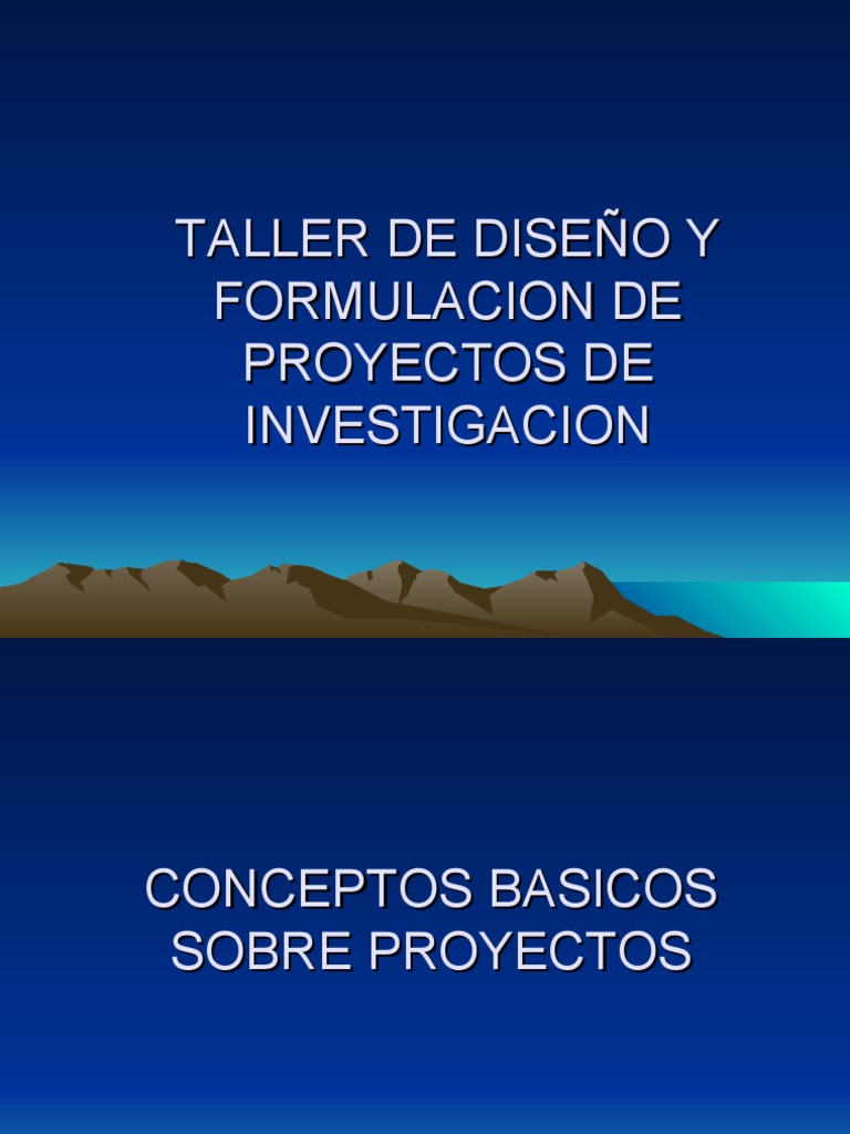 Otro Taller de Diseño y Formulacion de Proyectos | PDF | Diseño ...