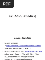 CAS CS 565, Data Mining