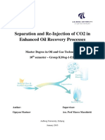 Separation and Re-Injection of CO2 in Enhanced Oil Recovery Processes