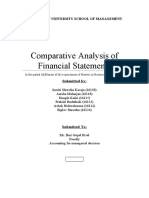 Comparative Analysis of Financial Statements 1