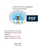 Ministry of The Education of Azerbaijan: Nakhchivan State University