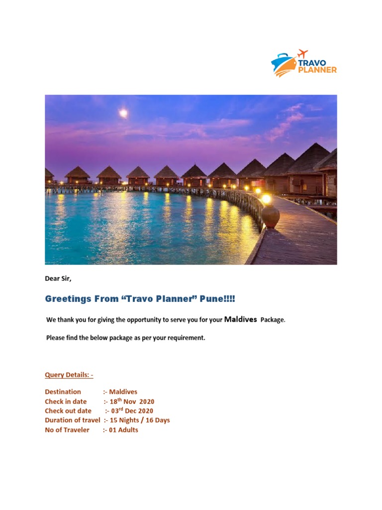 Maldives Quarantine Package PDF Resort Hotel And