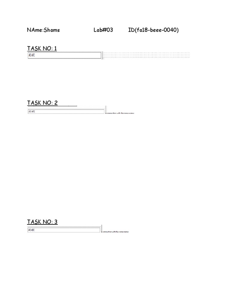Shams Lab Report: Tasks Overview | PDF