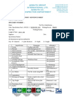 Weld Inspection Report / Sentence Sheet Print Full Name: Specimen Number