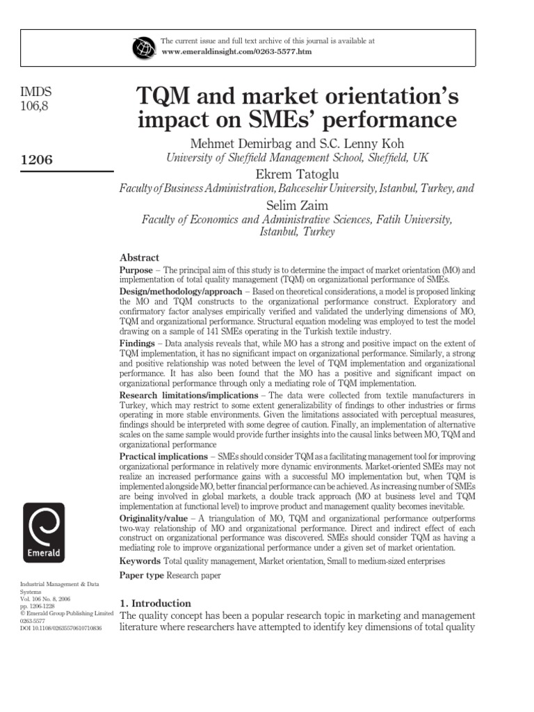 The Impact of Supply Chain Management PR PDF PDF Factor Analysis