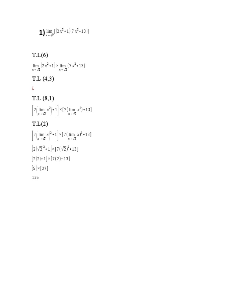 Calculus Limit Evaluation | PDF