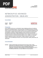 Netbackup 8.0: Advanced Administration - Nbu8-Adv: Course Details