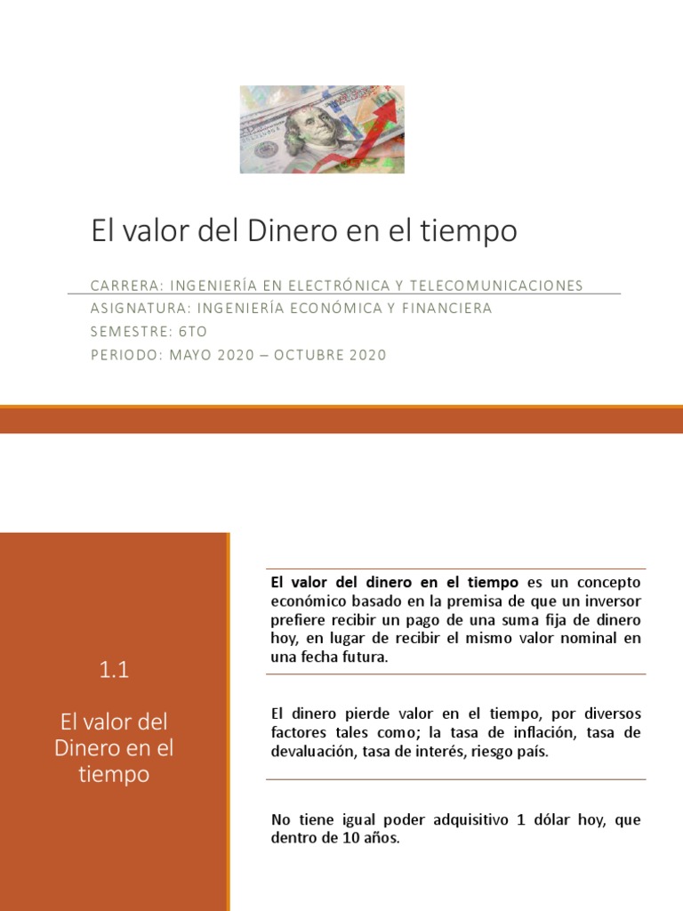 Valor del Dinero en el Tiempo | PDF | Inflación | Tasas de interés