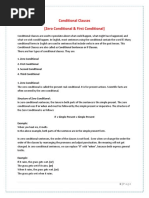 Conditional Clauses (Zero Conditional & First Conditional)