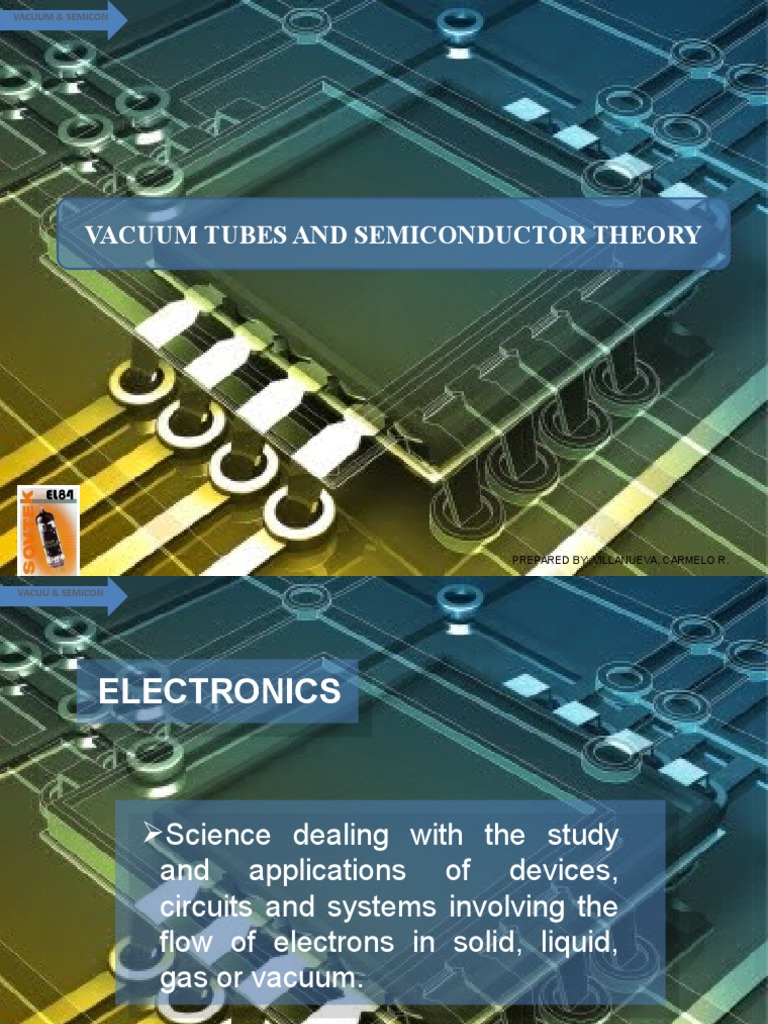 Vacuum Tubes and Semiconductor Theory Prepared By Villanueva, Carmelo