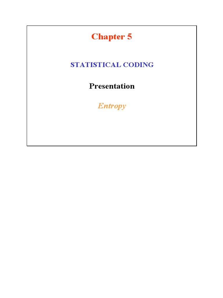 Statistical Coding PDF | PDF | Code | Information
