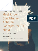 Must Know Quantitative Aptitude Concepts For TCS Ninja: Faceprep - in