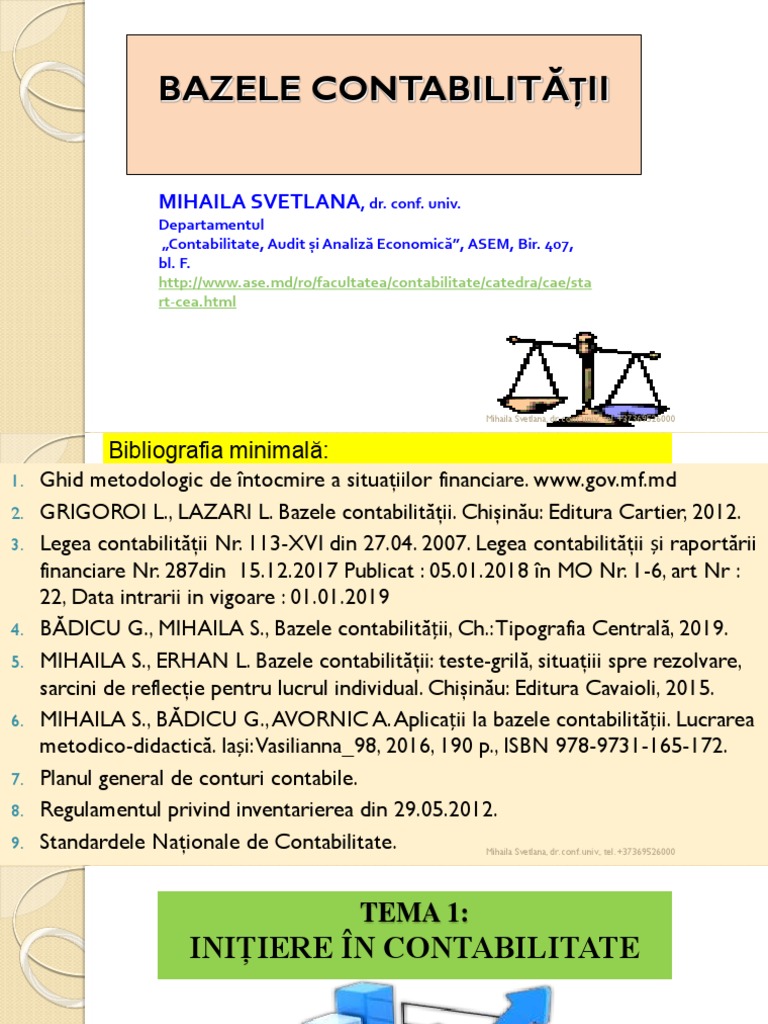 Contabilitate - Tema-1 | PDF