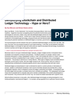 Client Alert: Demystifying Blockchain and Distributed Ledger Technology - Hype or Hero?