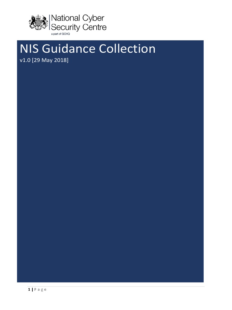NIS Guidance Collection 1.0 | PDF | Computer Security | Security