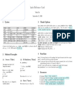 Knitr Reference Card: 1 Syntax 3 Chunk Options