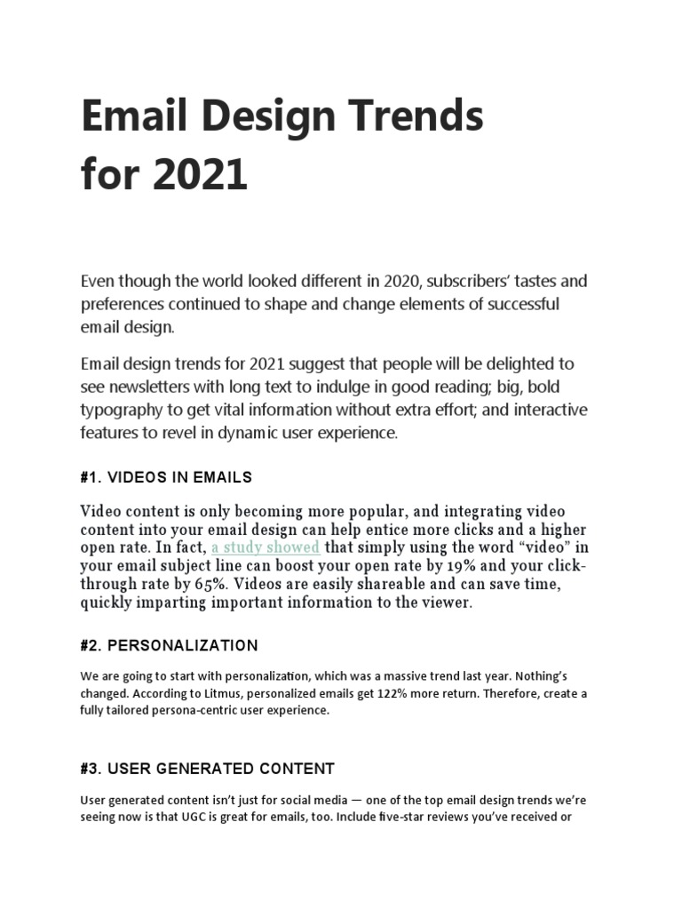 Email Design Trends For