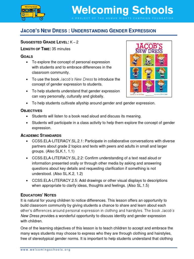Understanding Gender Expression in K-2 | PDF | Transgender | LGBTQIA+ ...