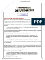 Tres Ensayos Sobre Los Dinosaurios