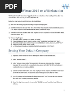 Installing Wintac 2016 On A Workstation