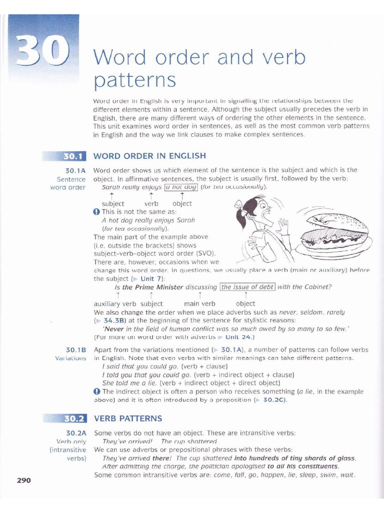 Word Order and Verb Patterns (Longman) | PDF