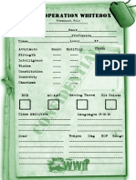 Operation White Box Character Sheet PDF