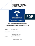Sistema de Gestión Ambiental para Embotelladora Bolivianas BBO S.A