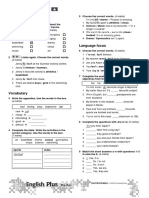English Plus Starter Unit Teszt 2nd Edition PDF
