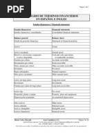 Glosario Contable Español-Inglés | PDF | Negocios | Finanzas y dinero