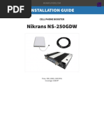 Nikrans NS-250GDW: Installation Guide